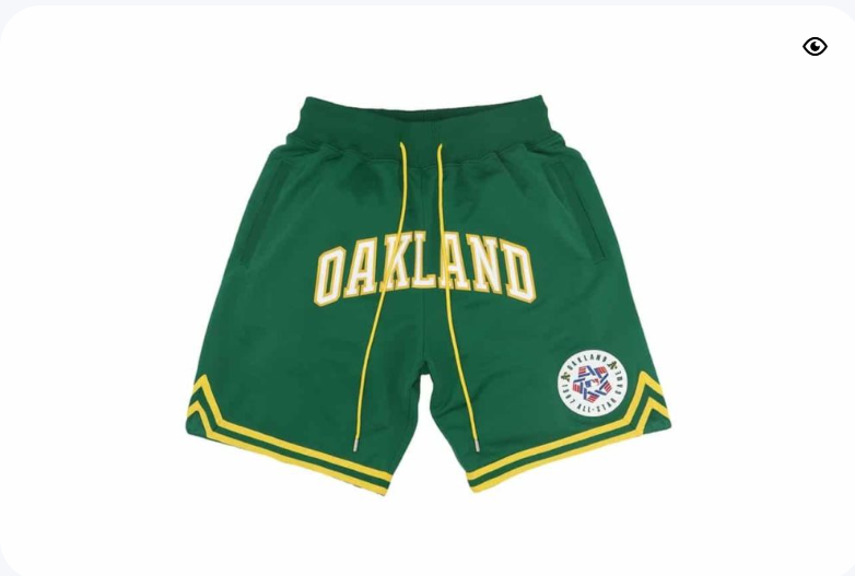Oakland Athletics MLB Home Run Derby Green Shorts