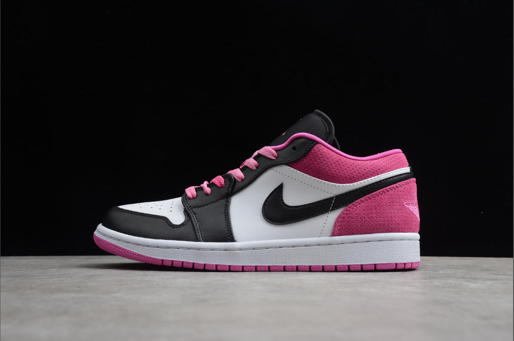 Air Jordan 1 Low Black Active Fuchsia