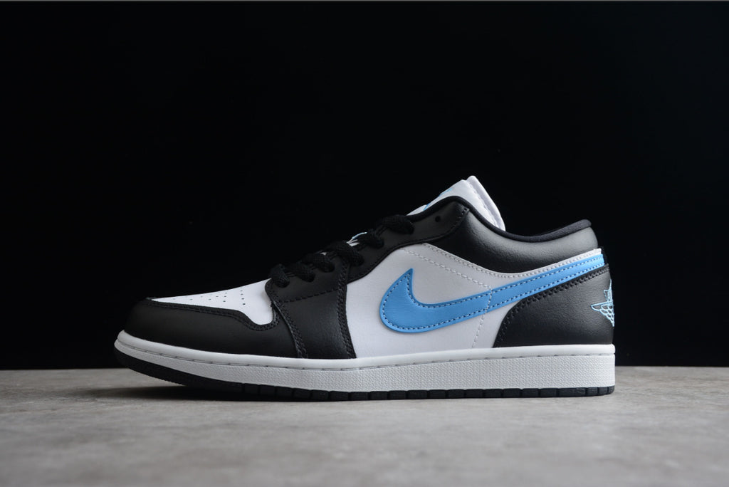 Air Jordan 1 Low Top Black White And Blue