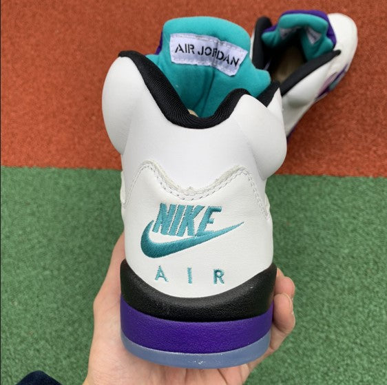 Air Jordan 5 White Purple Grape