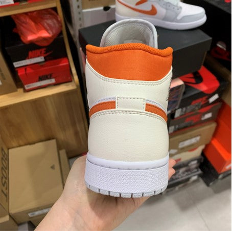 Air Jordan 1 Mid Gray Orange