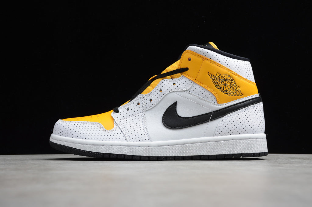 Air Jordan 1 Mid White Yellow Black
