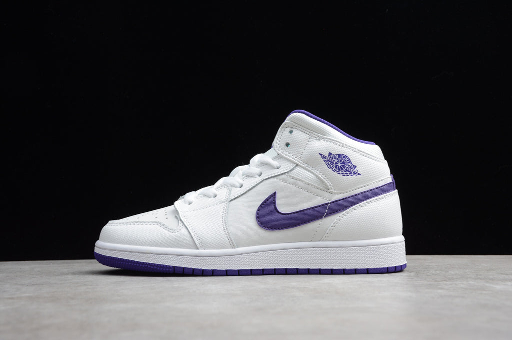 Air Jordan 1 Mid 'White Court Purple'