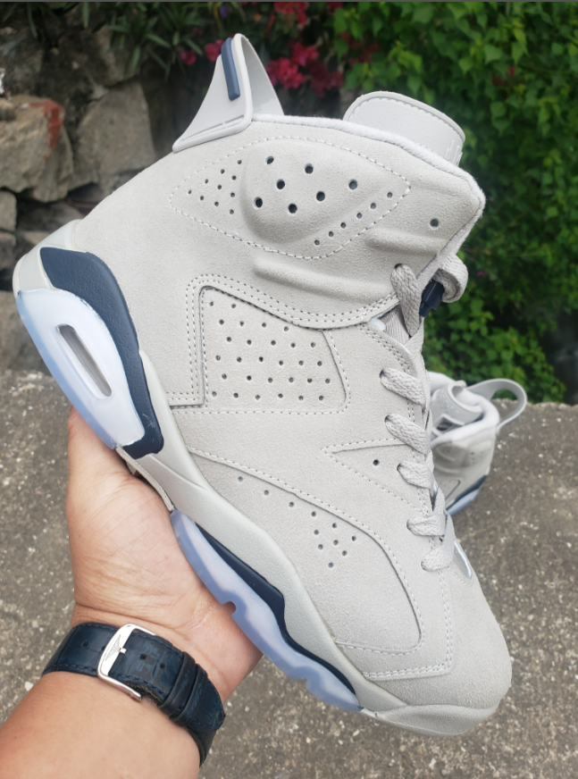 Air Jordan 6 Gray Dark Blue