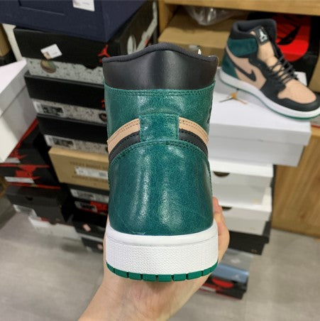Air Jordan 1 Retro High Black Fossil-Pale Green