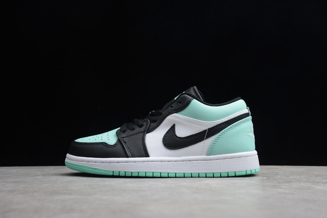 Air Jordan 1 Low Top Black Mint Green