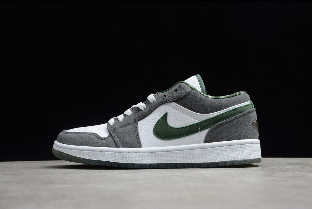 Air Jordan 1 Low Suede Grey Green