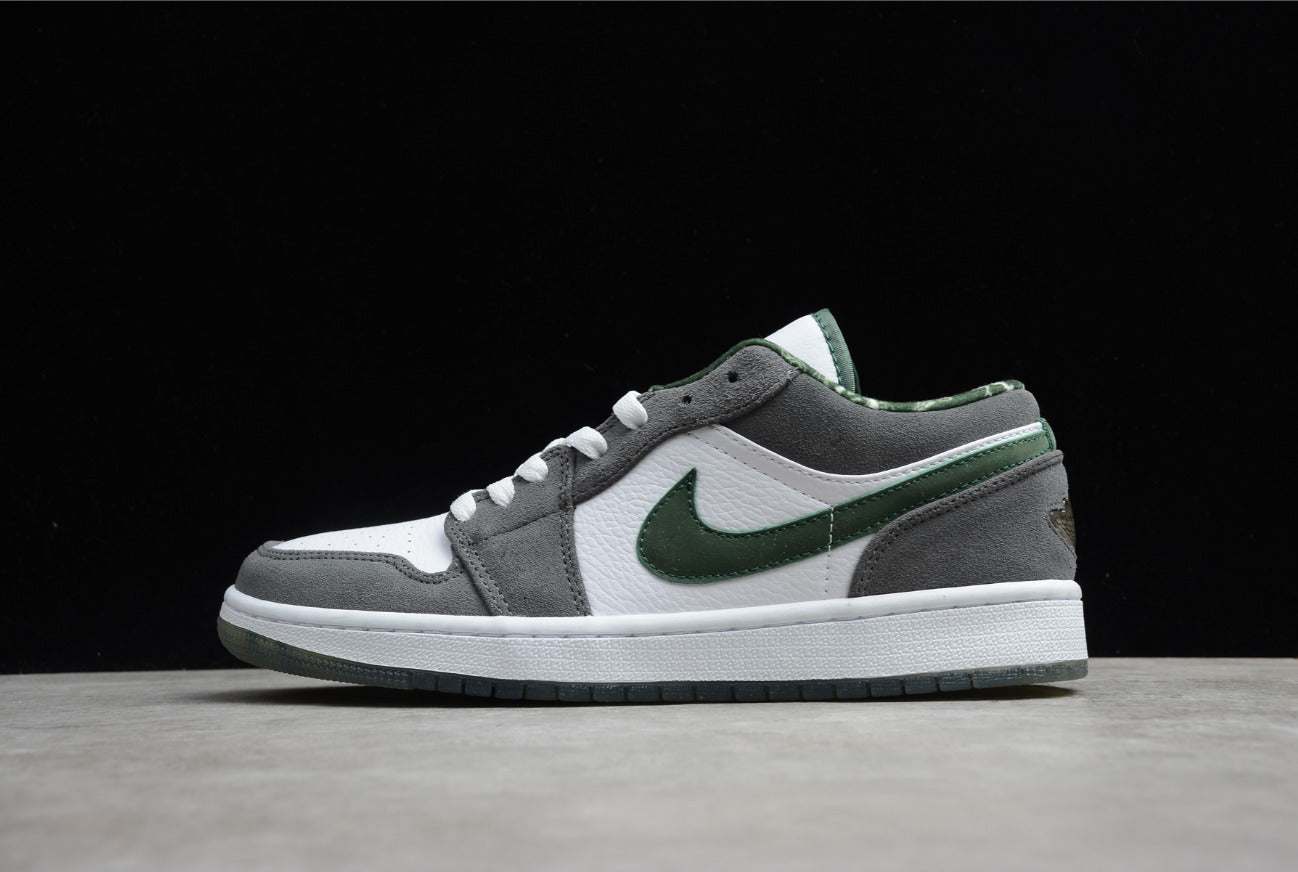 Air Jordan 1 Low Suede Grey Green