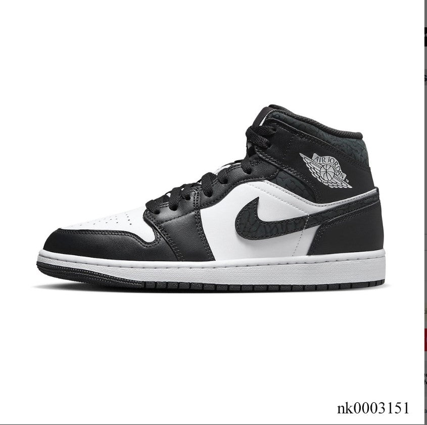 Air Jordan 1 Mid SE Panda Elephant Shoes Sneakers
