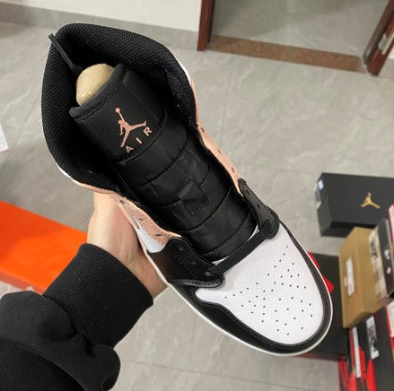Air Jordan 1 Mid Crimson Tint Toe Cherry Blossom Pink