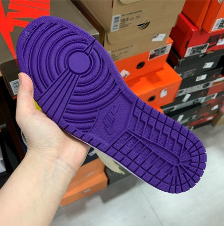 Air Jordan 1 Mid Black And White Purple