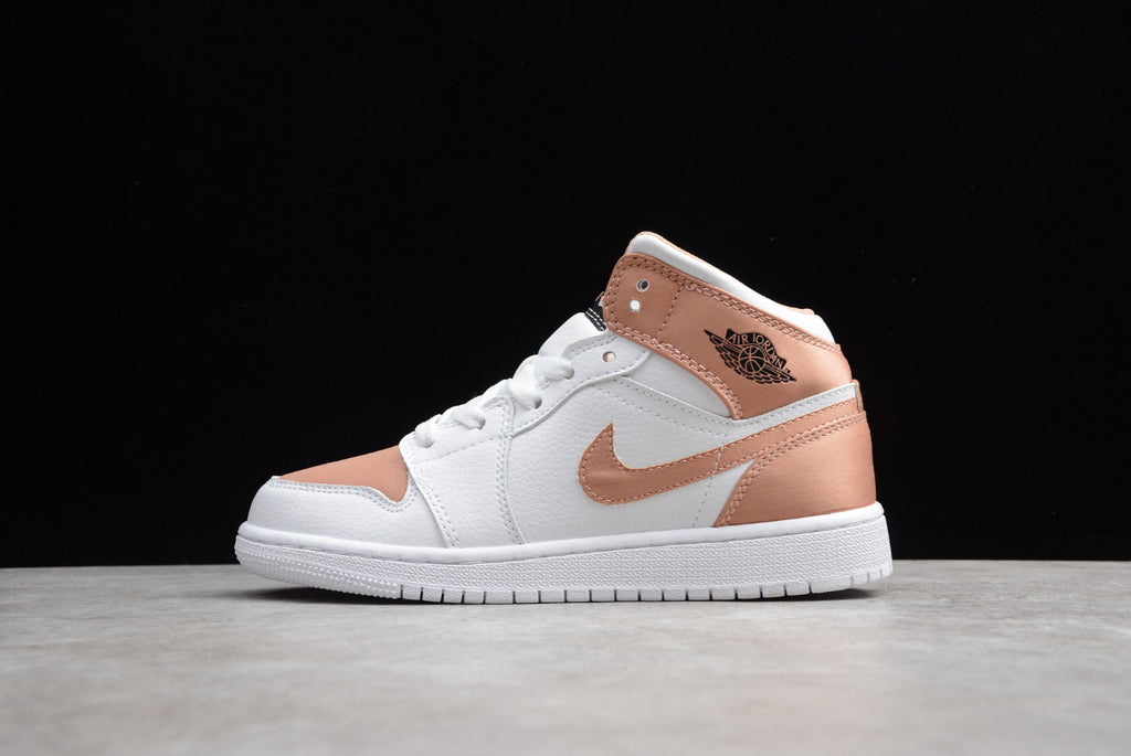 Air Jordan 1 Mid GS 'Rose Gold Black'