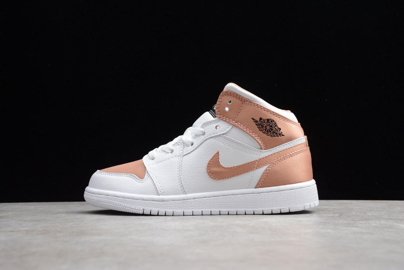Air Jordan 1 Mid GS 'Rose Gold Black'