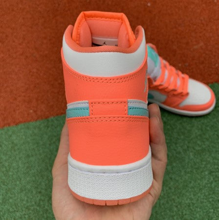 Air Jordan 1 Mid Orange Green