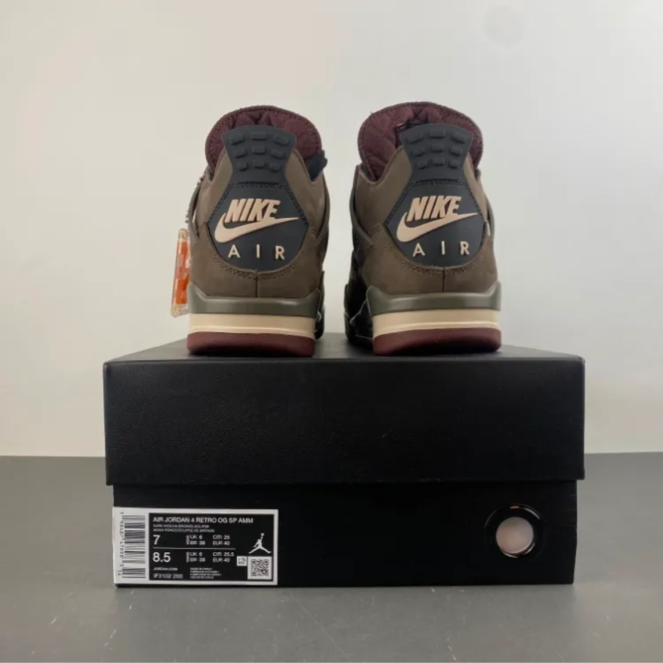 A Ma Maniére x Air Jordan 4 Retro ‘Dark Mocha’ Shoes Sneakers