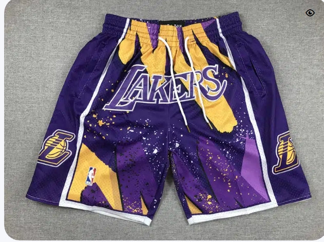 Los Angeles Lakers Shorts Hardwood Classics Hyper Hoops