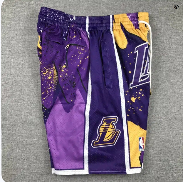 Los Angeles Lakers Shorts Hardwood Classics Hyper Hoops