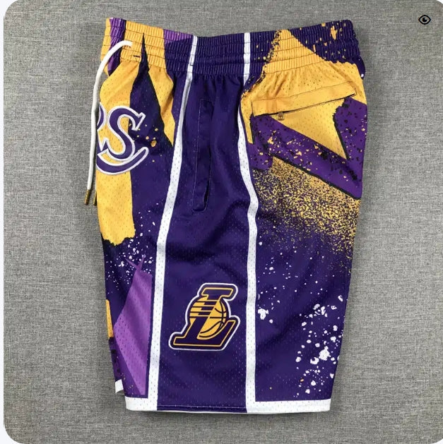 Los Angeles Lakers Shorts Hardwood Classics Hyper Hoops