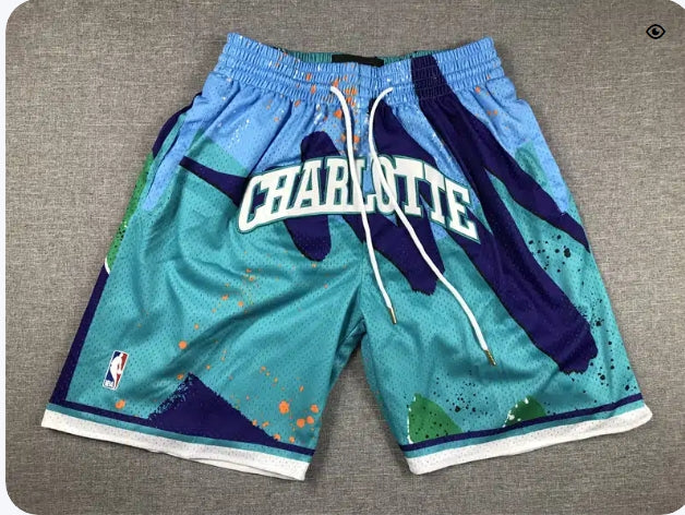 Charlotte Hornets Shorts Hardwood Classics Hyper Hoops