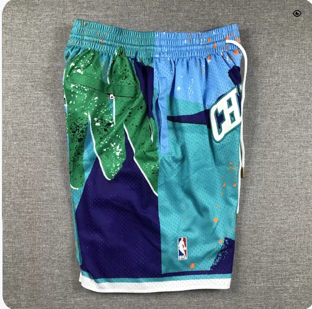 Charlotte Hornets Shorts Hardwood Classics Hyper Hoops