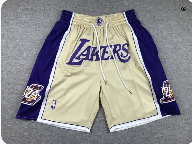 Kobe Bryant Los Angeles Lakers Hardwood Classic 1996-2016 Hall Of Fame Gold Shorts