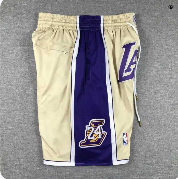 Kobe Bryant Los Angeles Lakers Hardwood Classic 1996-2016 Hall Of Fame Gold Shorts