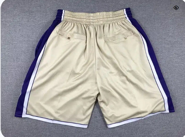 Kobe Bryant Los Angeles Lakers Hardwood Classic 1996-2016 Hall Of Fame Gold Shorts