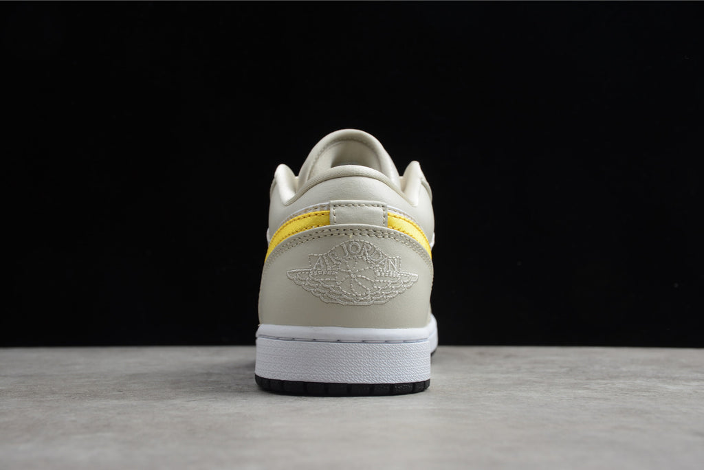 Air Jordan 1 Low Top White and Yellow Palm Leaf