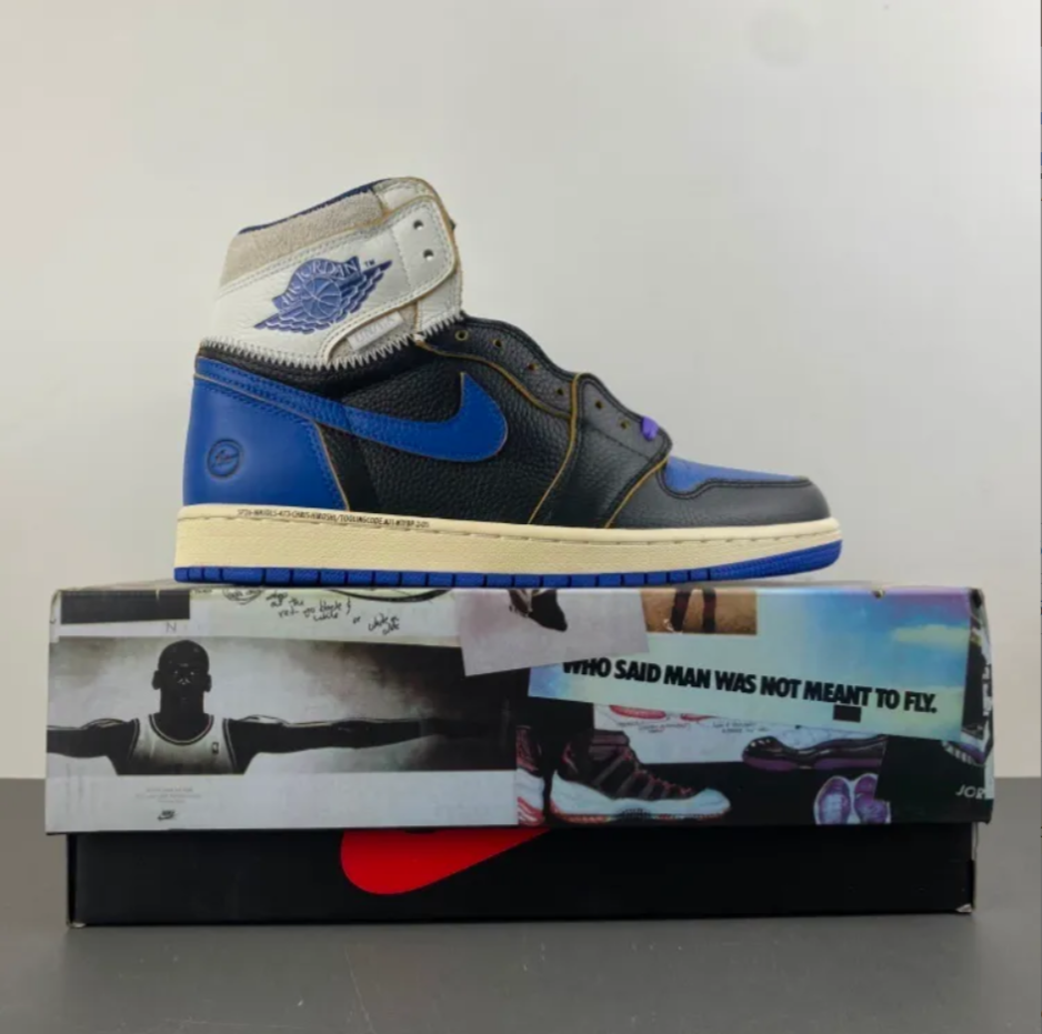 Fragment x Union LA x Air Jordan 1 High OG Sport Royal Shoes Sneakers
