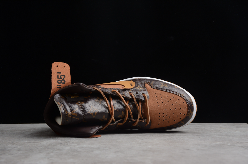Off-White X Air Jordan 1 High Coffee Brown LV