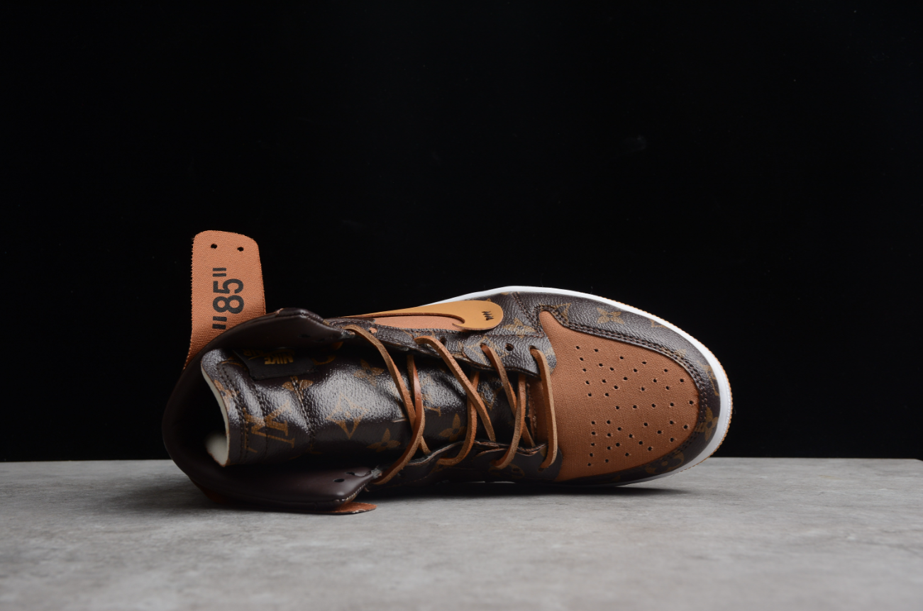 Off-White X Air Jordan 1 High Coffee Brown LV