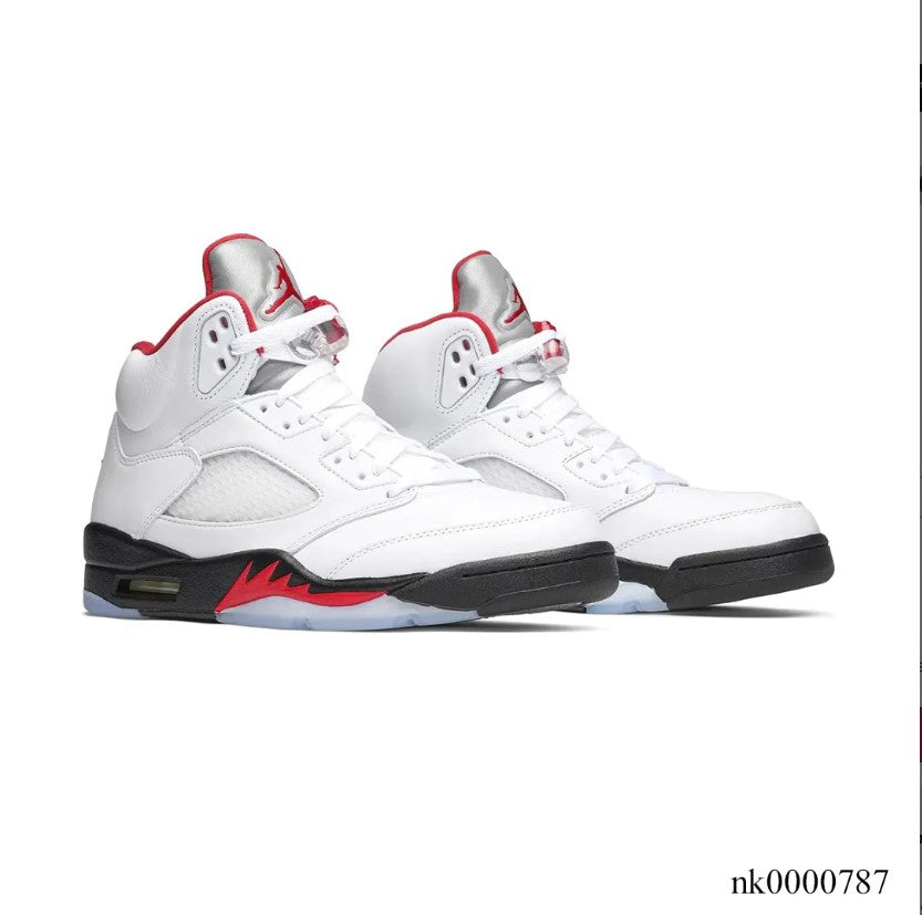 Air Jordan 5 Fire Red Silver Tongue (2020) Shoes Sneakers