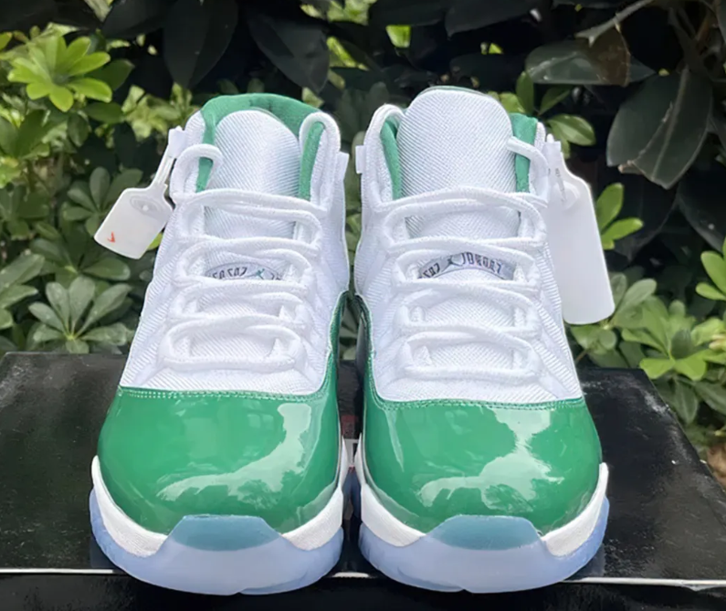AJ 11 White Green Shoes Sneakers