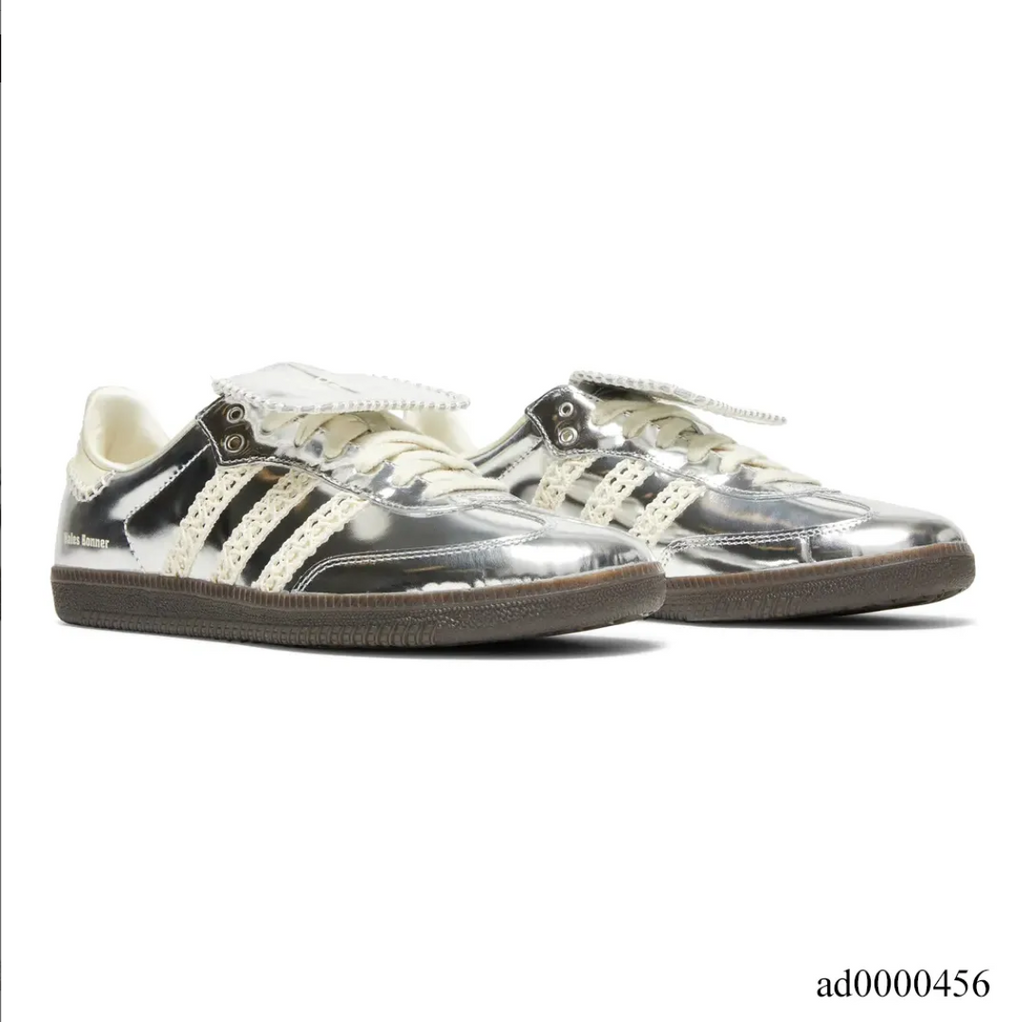 Wales Bonner x AD Samba Silver Metallic Shoes Sneakers