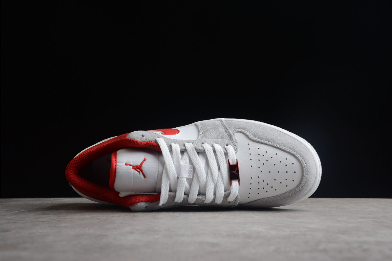 Air Jordan 1 Low Top Gray White Red