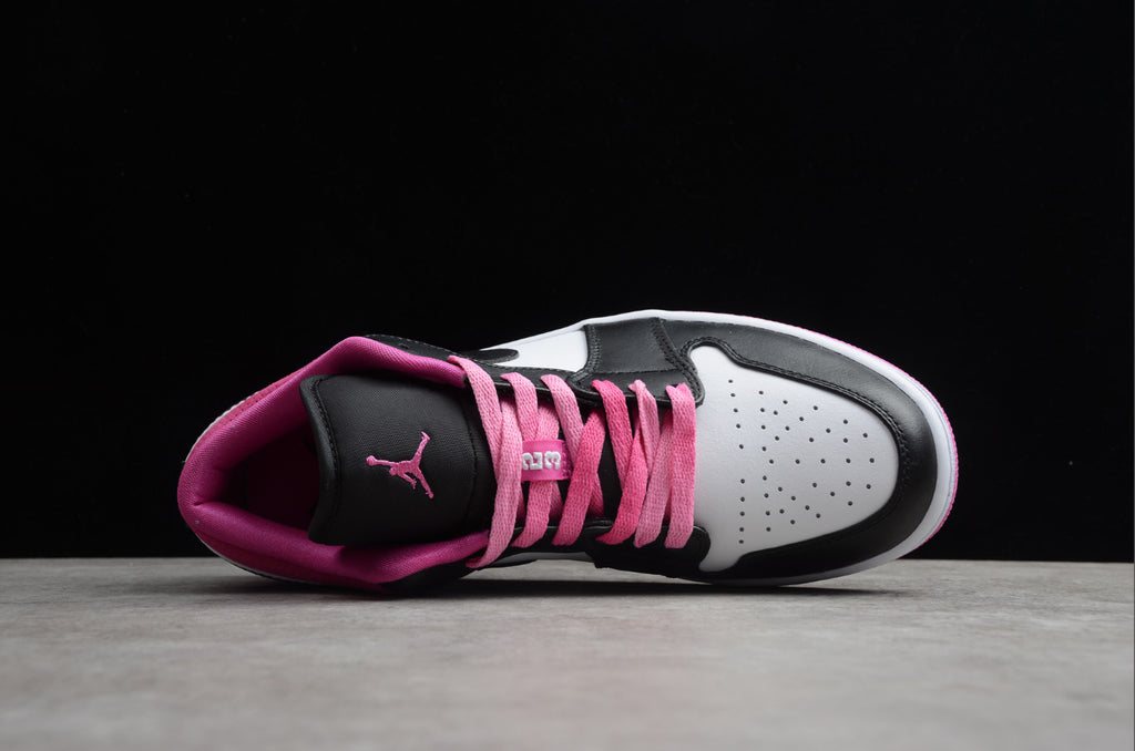 Air Jordan 1 Low Black Active Fuchsia