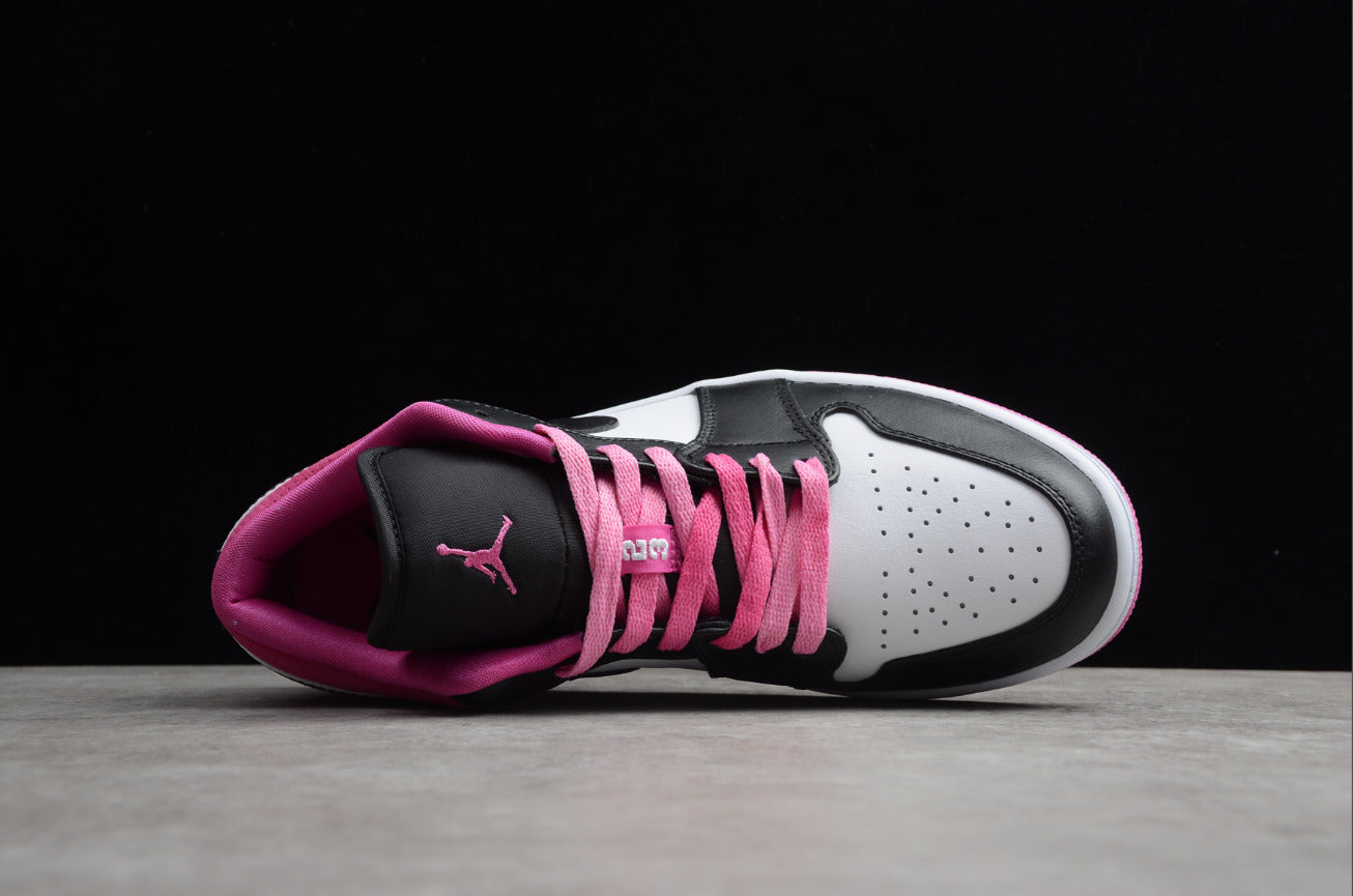 Air Jordan 1 Low Black Active Fuchsia