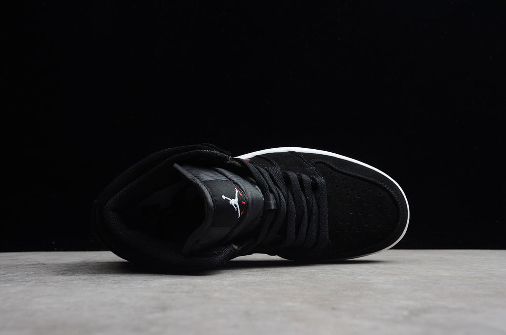 Air Jordan 1 Mid Swoosh Black Red