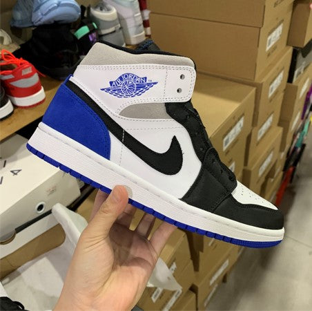 Air Jordan 1 Mid White Black Blue