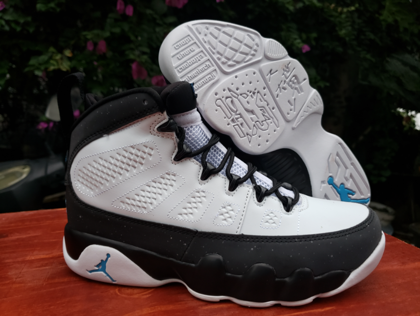 Air Jordan 9 White And Black Jade