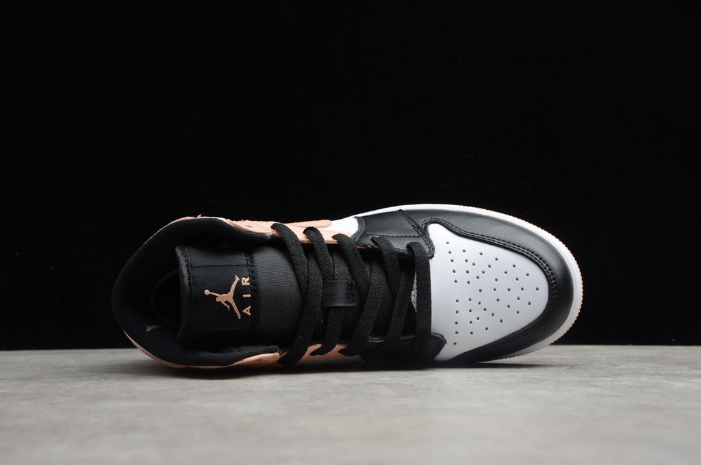 Air Jordan 1 Mid Black Crimson Tint