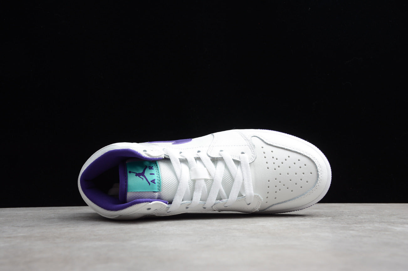 Air Jordan 1 Mid 'White Court Purple'