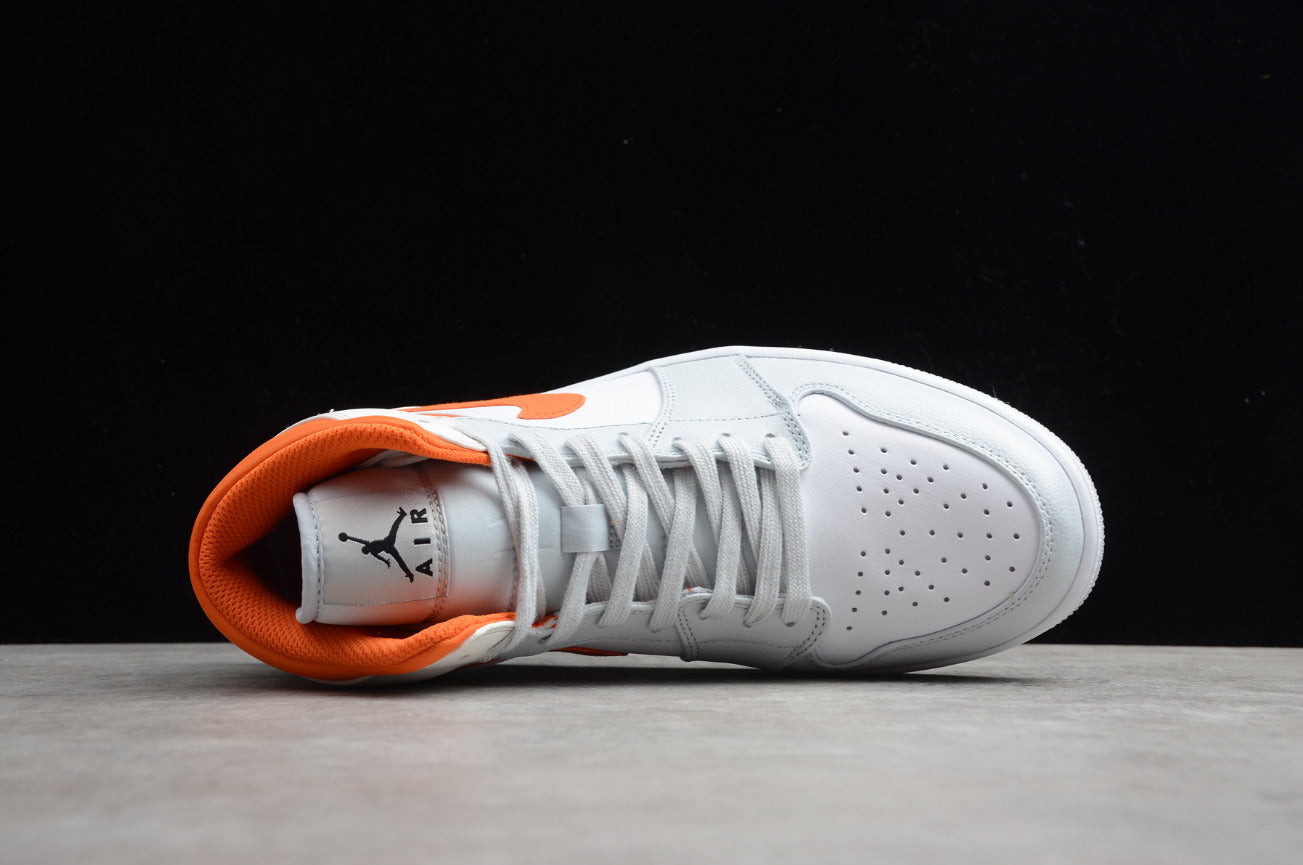 Air Jordan 1 Mid Starfish Orange Platinum