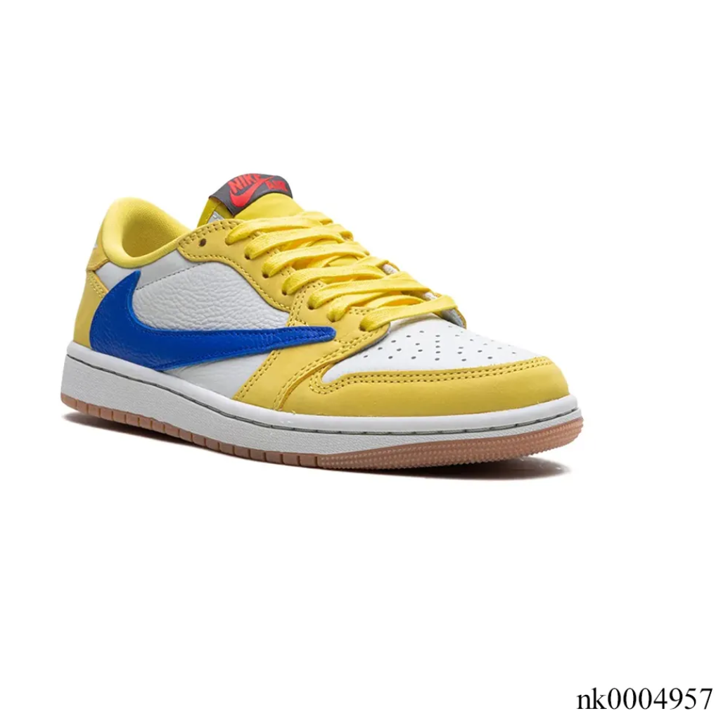 Travis Scott x Air Jordan 1 Retro Low Canary Shoes Sneakers