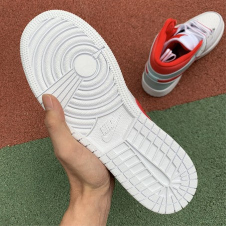Air Jordan 1 Mid White Red Ice Blue