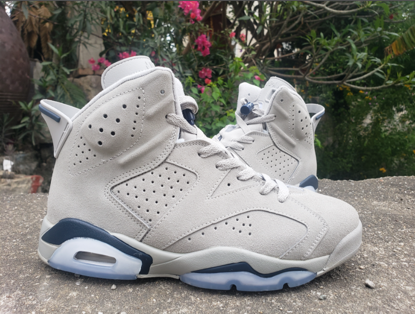 Air Jordan 6 Gray Dark Blue