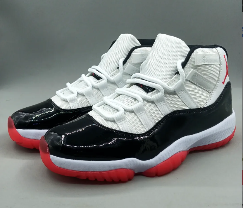 Air Jordan 11 Black White Red Shoes Sneaker