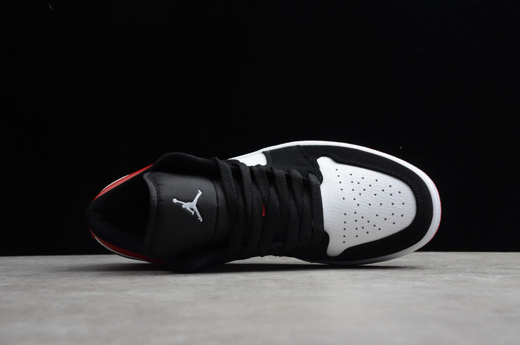 Air Jordan 1 Low Top Black Red Toe