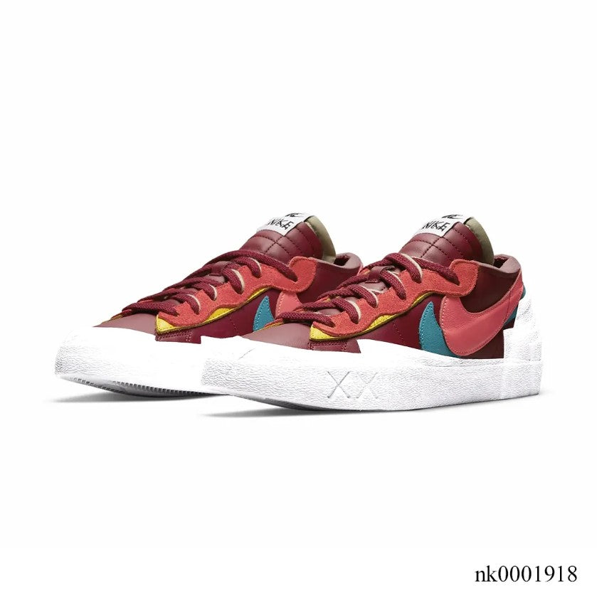 Sacai x KAWS x Blazer Low Team Red Shoes Sneakers