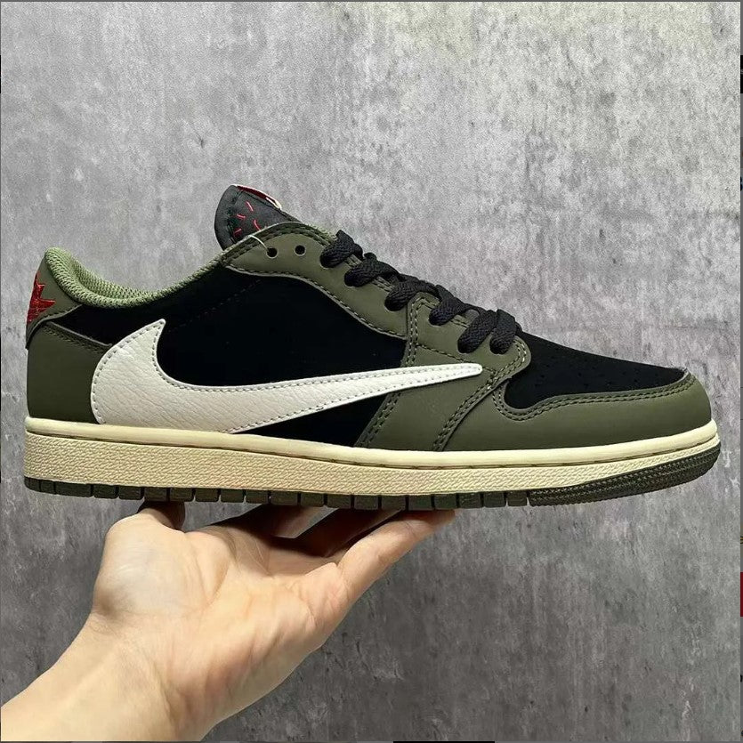 Travis Scott x AJ 1 Low OG Black Olive Shoes Sneakers
